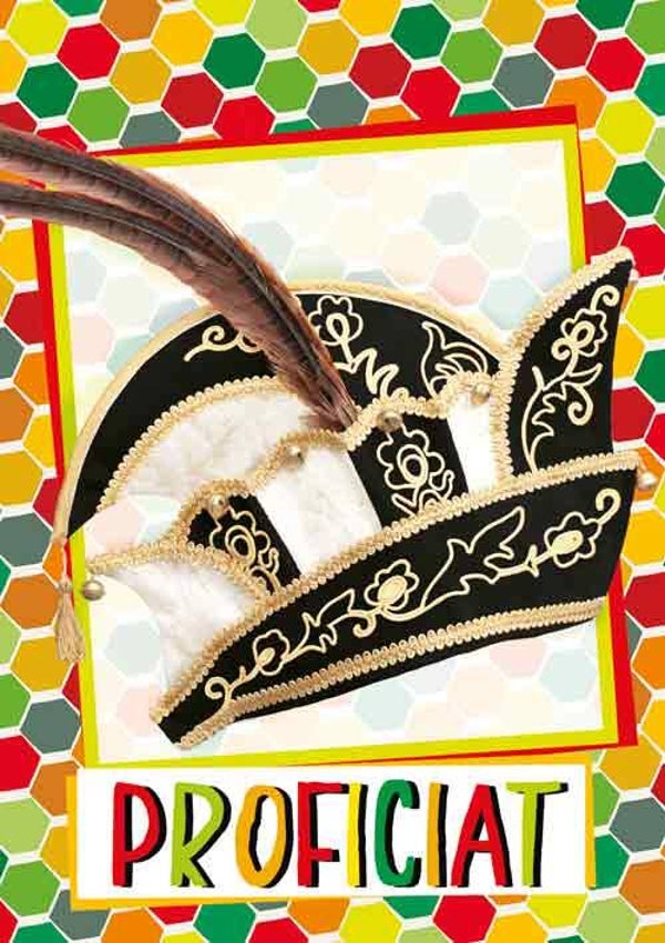Steek proficiat - wenskaart Carnaval