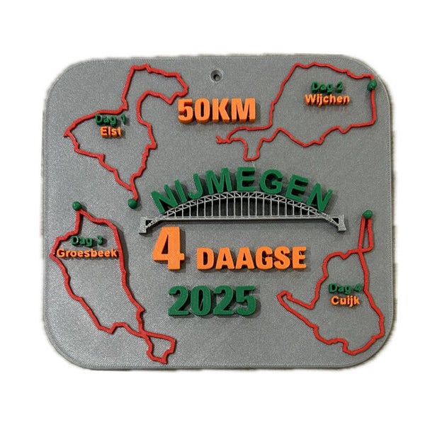 3D print 4Daagse routes 2025 - 50 km