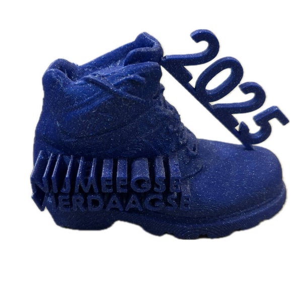 3D print 4Daagse Nijmegen wandelschoen - 2025 glitter blauw kristal