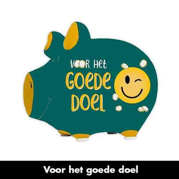 Voor het goede doel - spaarpot varken in geschenkverpakking