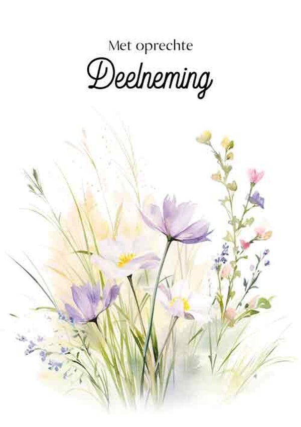 Met oprechte deelneming - condoleancekaart