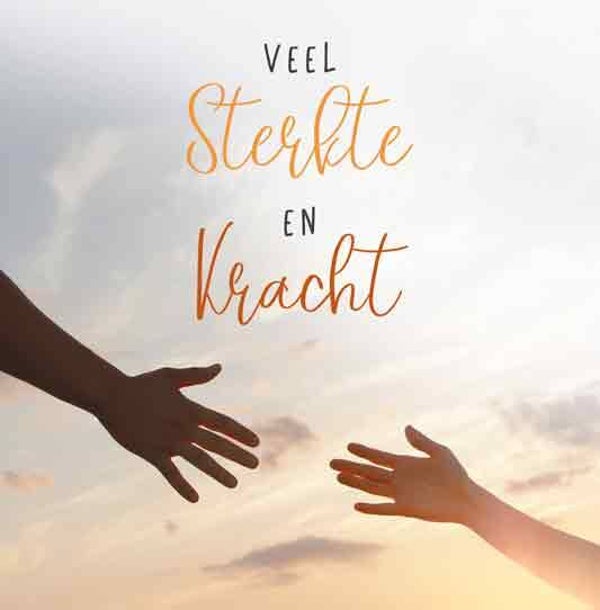 Veel sterkte en kracht - condoleancekaart