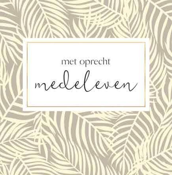 Met oprecht medeleven - condoleancekaart