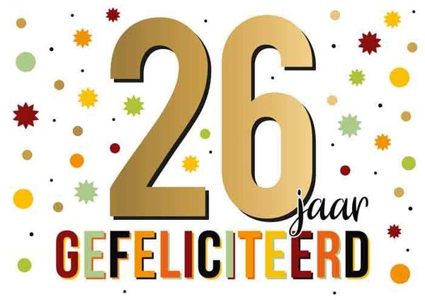 25 jaar gefeliciteerd - wenskaart Goud waard