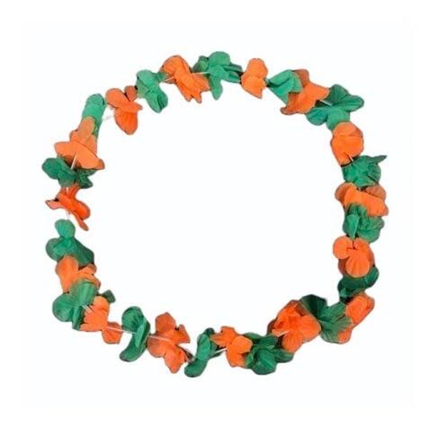 4Daagse hawaii krans - groen/oranje