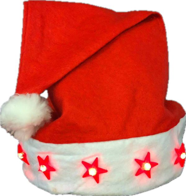 Kerstmuts met lampjes - volwassenen