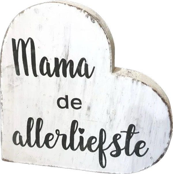 Mama de allerliefste - teksthart woodart