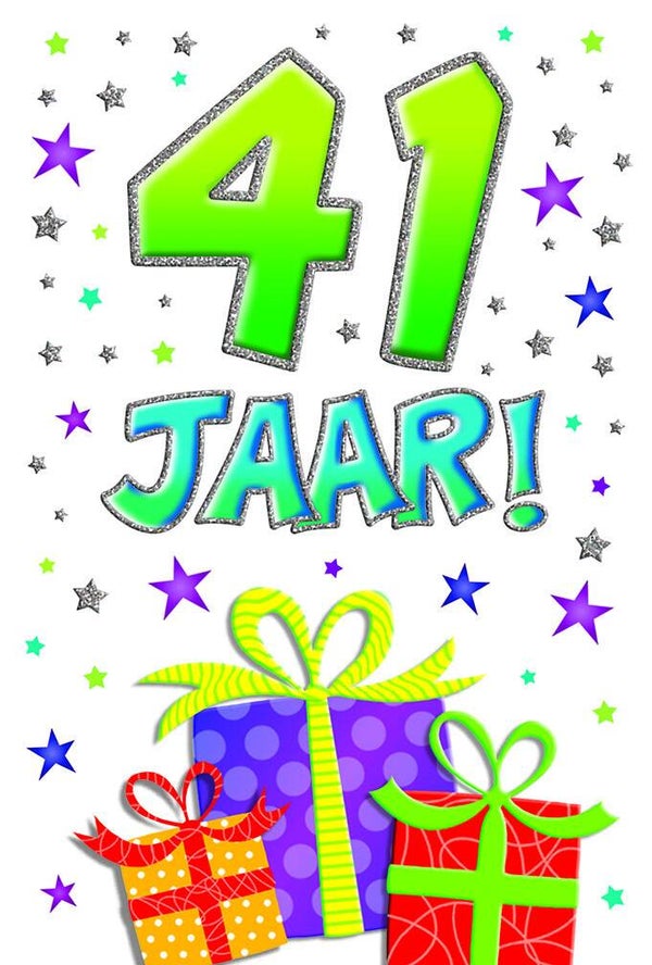41 Jaar - wenskaart that funny age