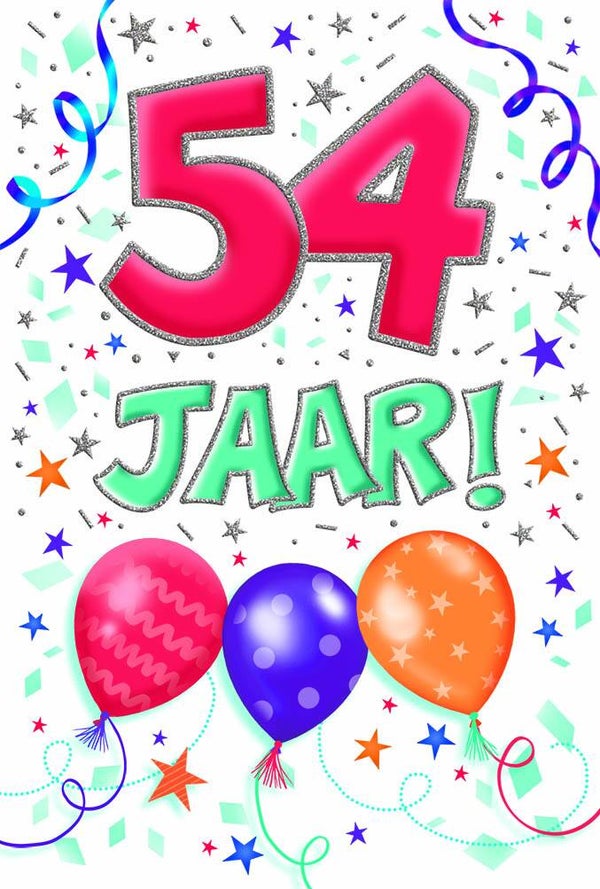 54 Jaar - wenskaart that funny age