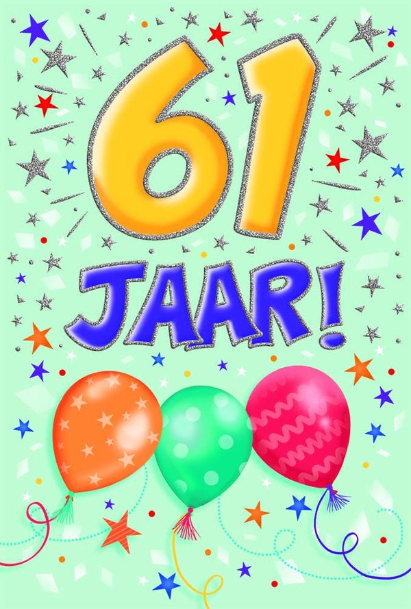 61 Jaar - wenskaart that funny age