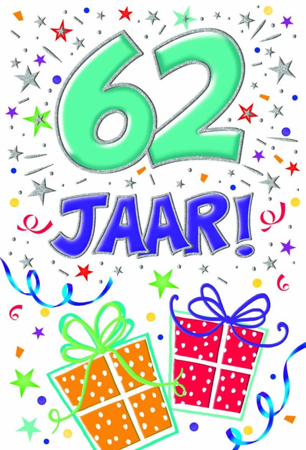62 Jaar - wenskaart that funny age