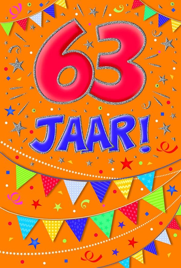 63 Jaar - wenskaart that funny age