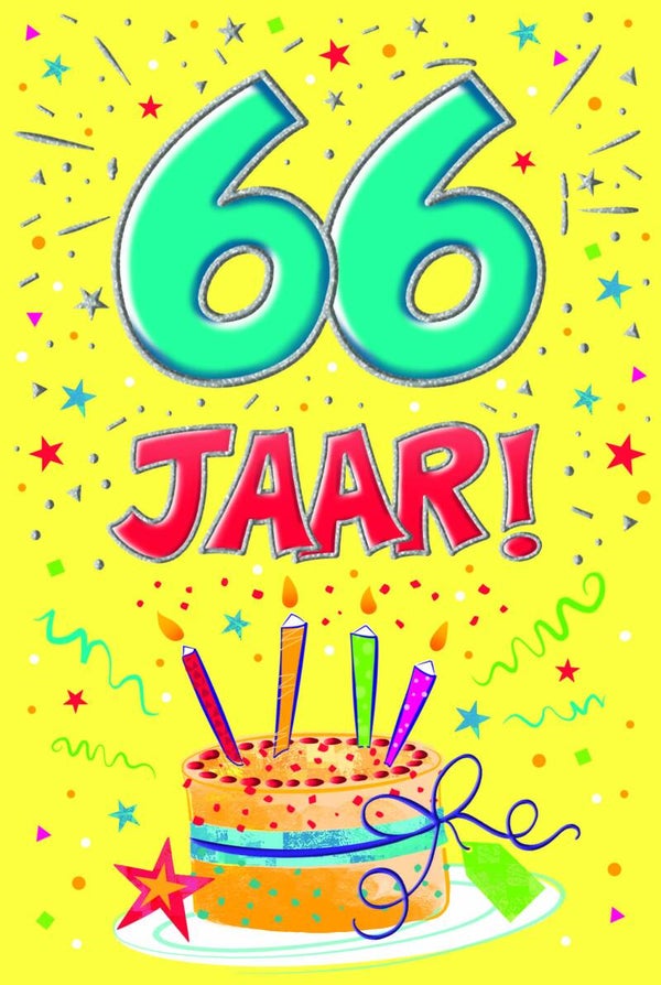 66 Jaar - wenskaart that funny age