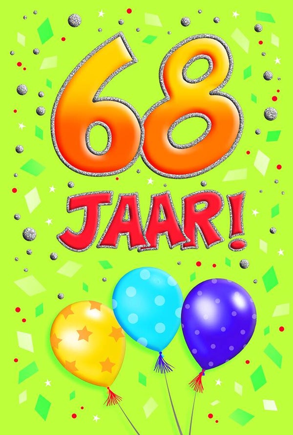 68 Jaar - wenskaart that funny age