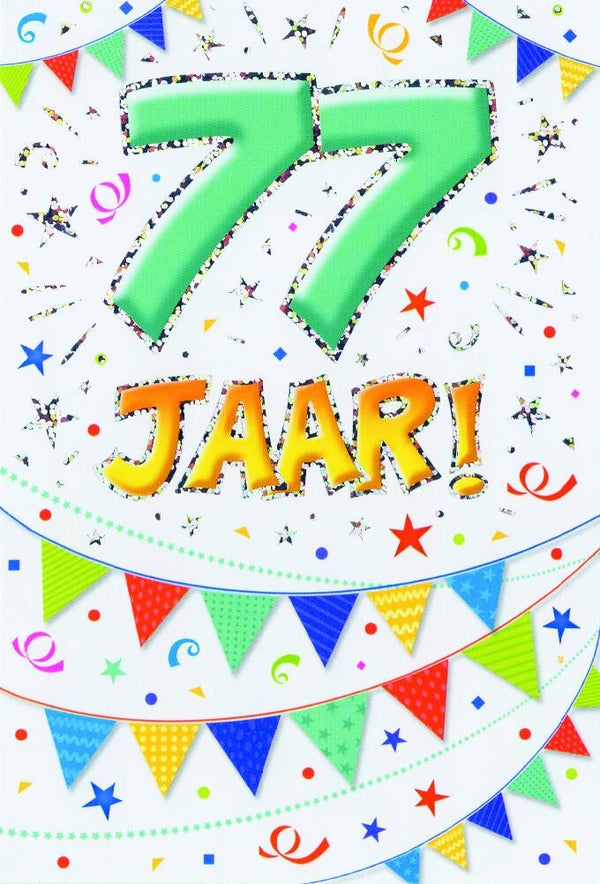 77 Jaar - wenskaart that funny age