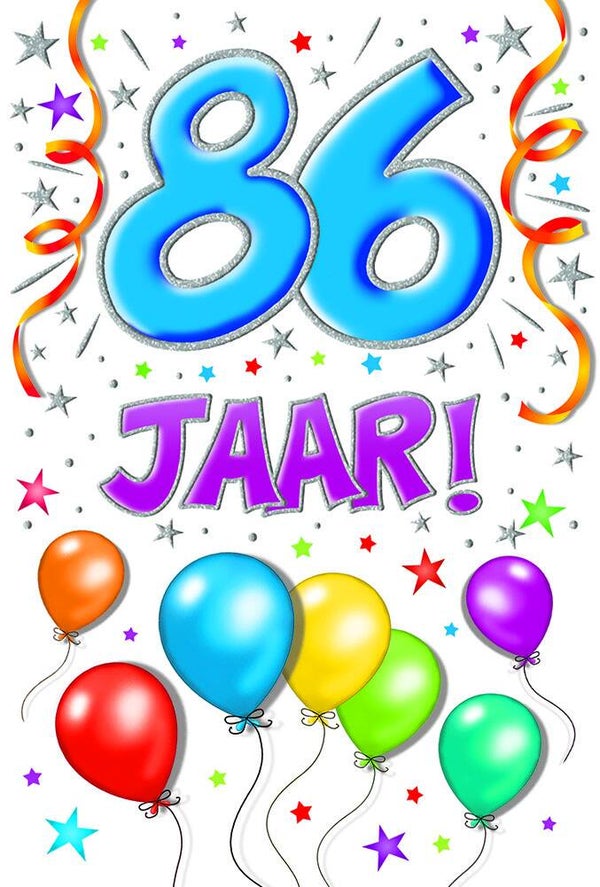 86 Jaar - wenskaart that funny age
