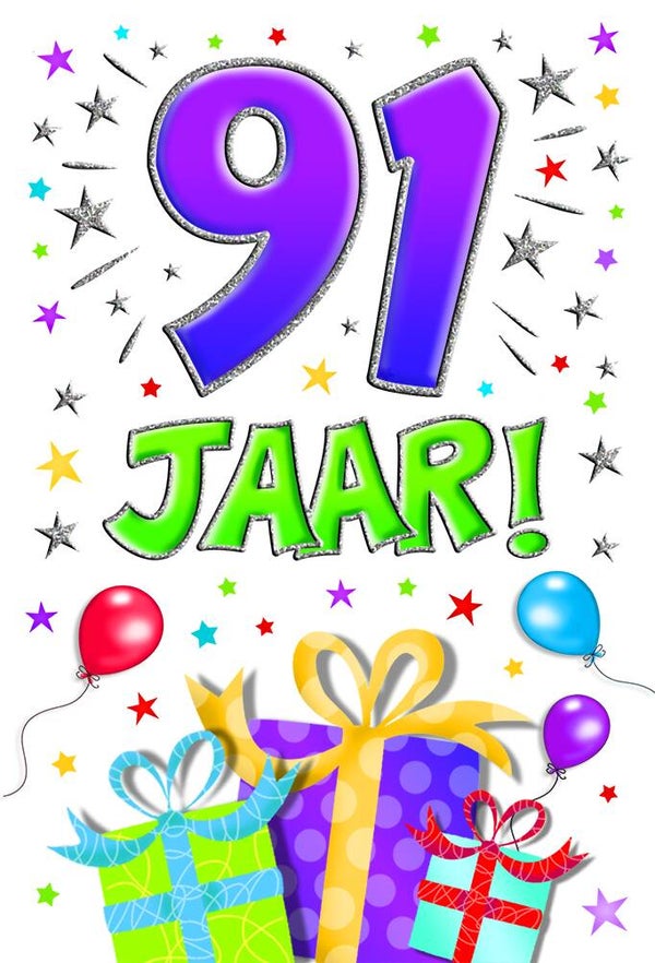 91 Jaar - wenskaart that funny age