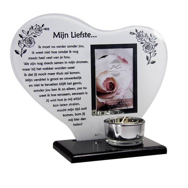 Mijn liefste - fotolijstje en waxinehouder
