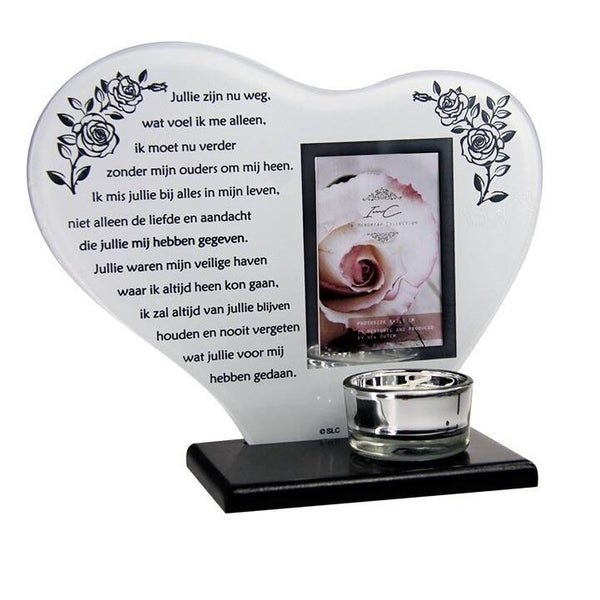 Ouders - fotolijstje en waxinehouder