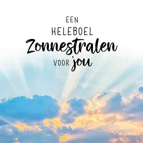 Een heleboel zonnestralen…  - wenskaart