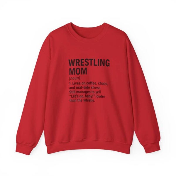 Wrestling Mom Sweatshirt - Perfect Gift for Wrestling Fans, Cozy Crewneck, Funny Mom Apparel, Sports Mom Sweatshirt,