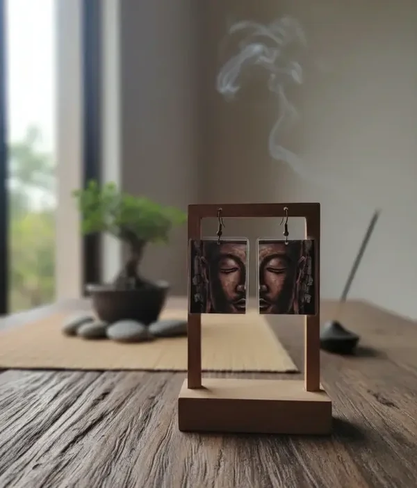 Boucles d’oreilles "Bouddha" Upcycling Zen