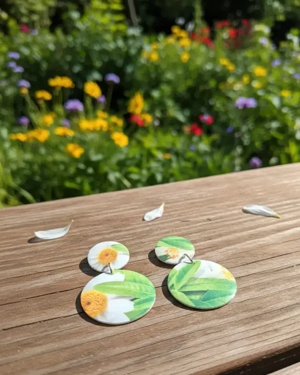 Boucles d’oreilles "Marguerites Champêtres"