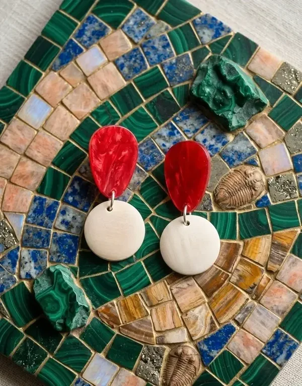 Boucles d'oreilles bois & Acrylique