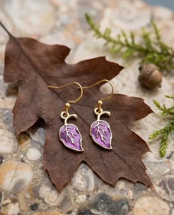 Boucles d’oreilles "Feuillage Royal"