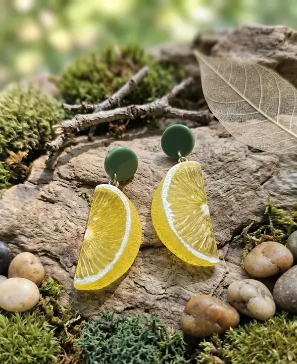 Boucles d’oreilles "Zeste de citron"