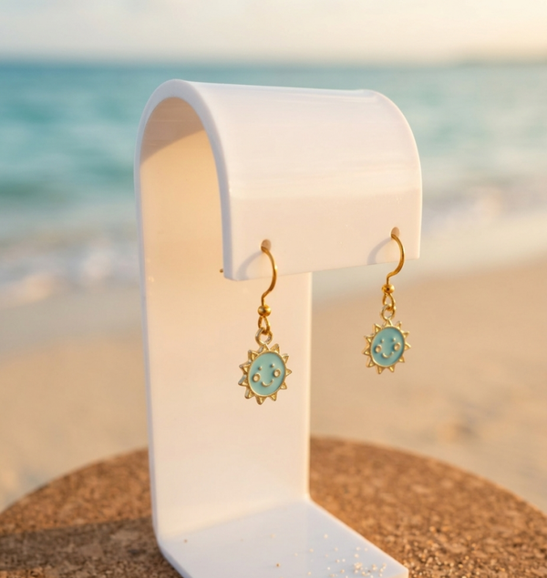 Boucles d’oreilles "Soleil Bleu"