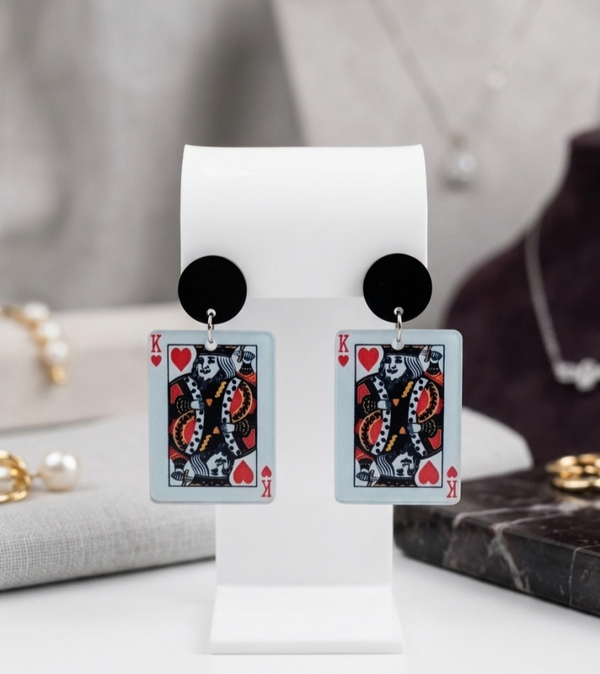 Boucles d’oreilles "Roi de cœur"