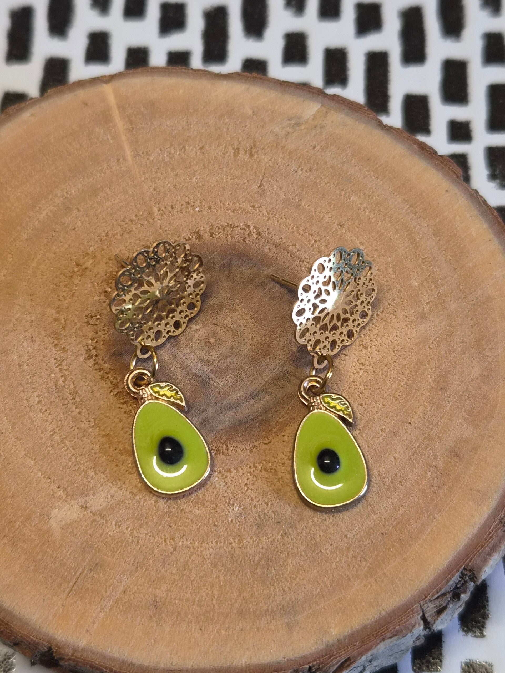 Boucles d'oreilles "Avocat"