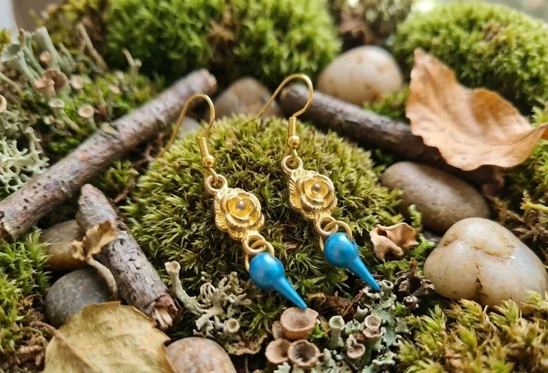 Boucles d’oreilles "Rose électrique"