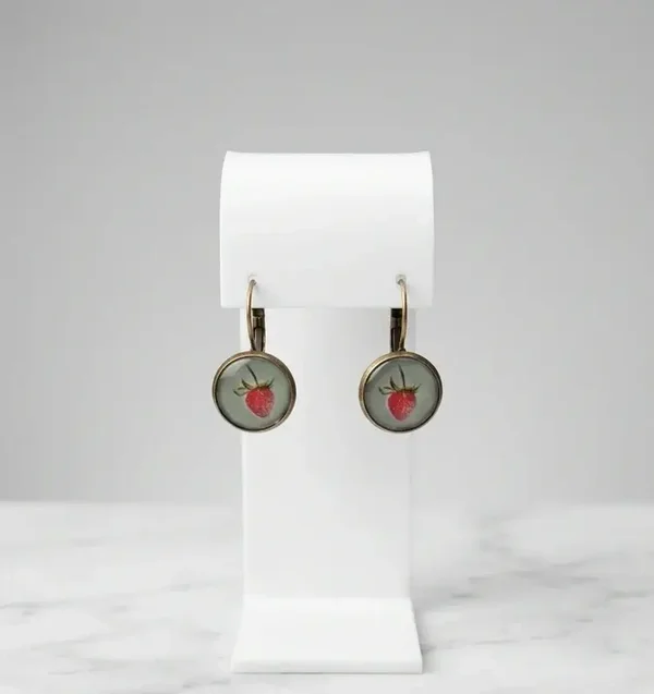 Boucles d'oreilles "Douceur de fraise"