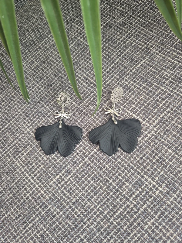 Boucles d'oreilles "Ginkgo Elégance"