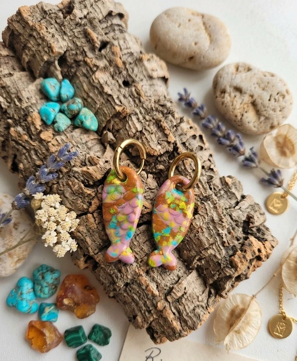 Boucles d'oreilles "Poisson Arty"