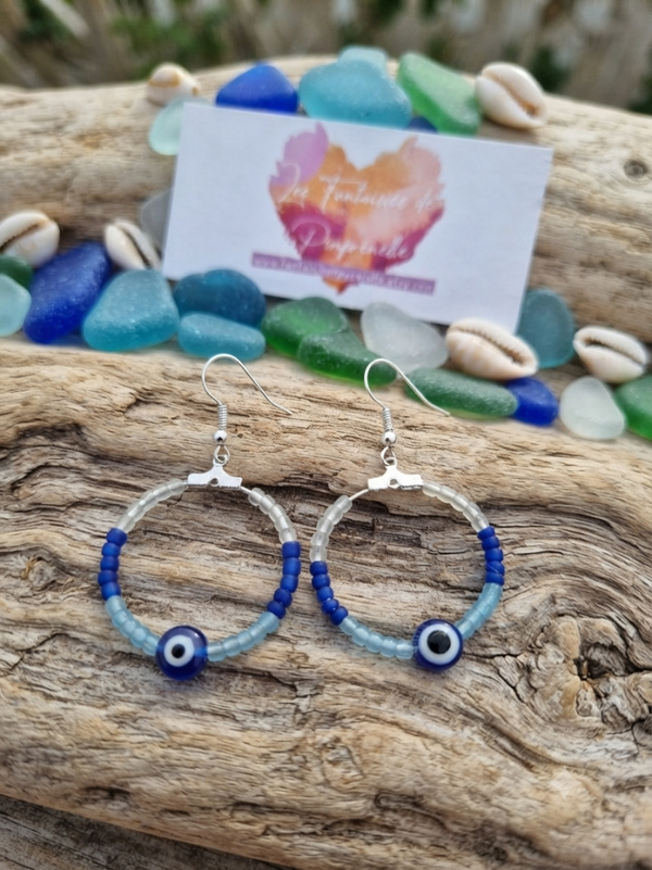 Créoles "Oeil Bleu"