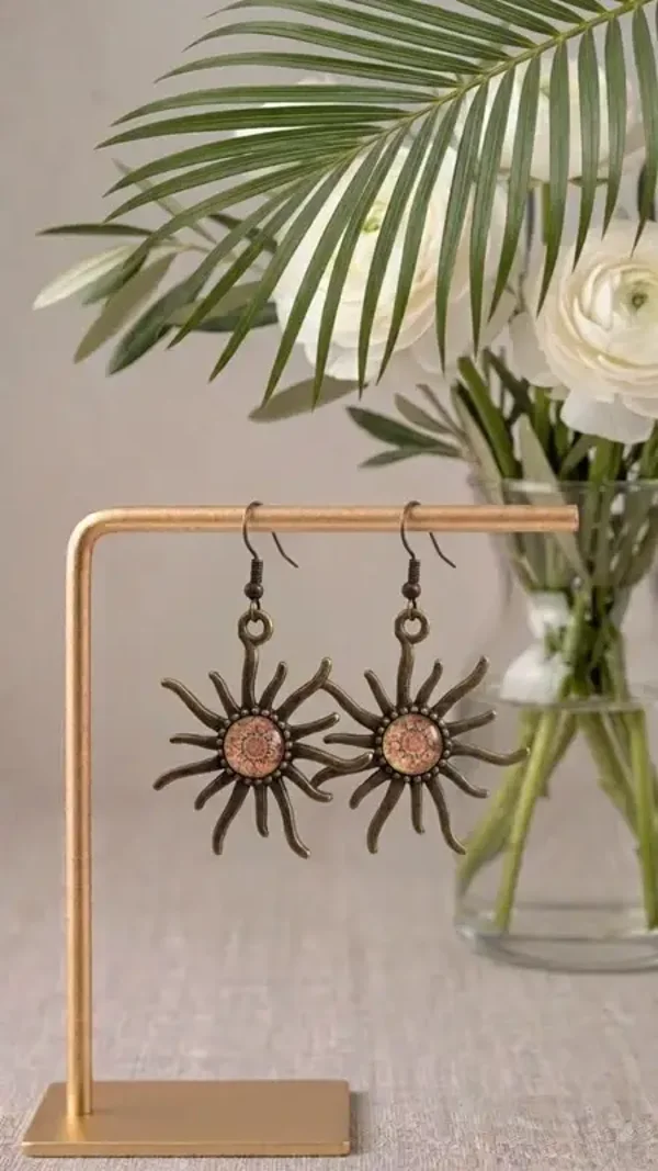 Boucles d'oreilles "Soleil Mandala"