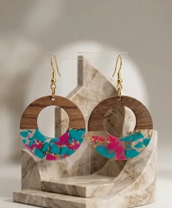 Boucles d'oreilles "Terre et Mer"
