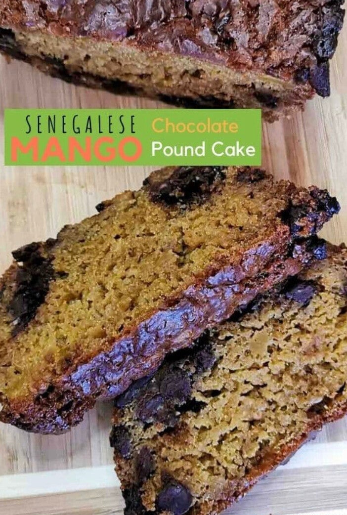 Fresh Chocolate Mango pound cake