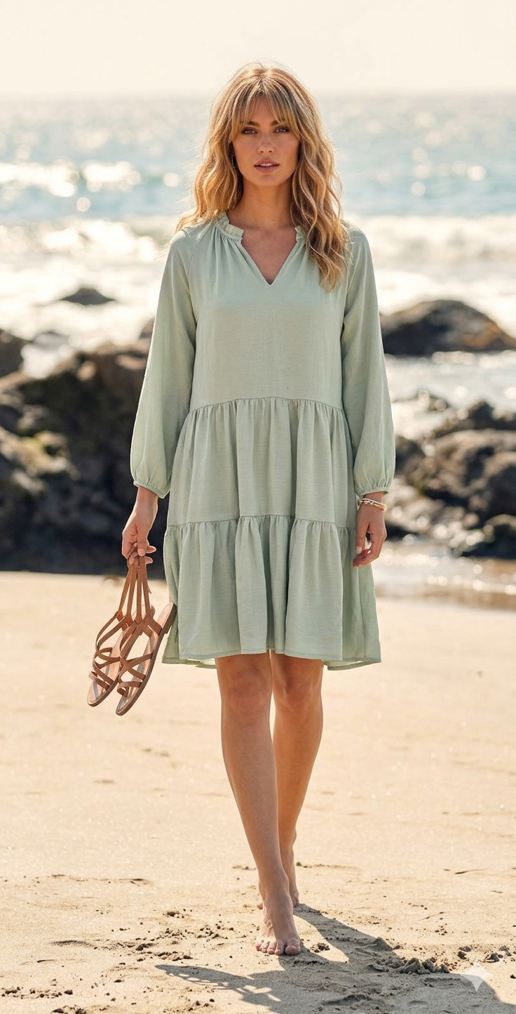 Ichi Tunikakleid hellgrün Gr. L (40)