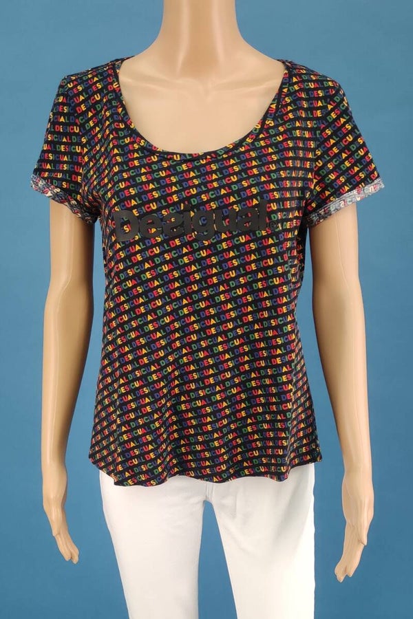 Desigual T-Shirt  schwarz/bunt Gr. L (40)