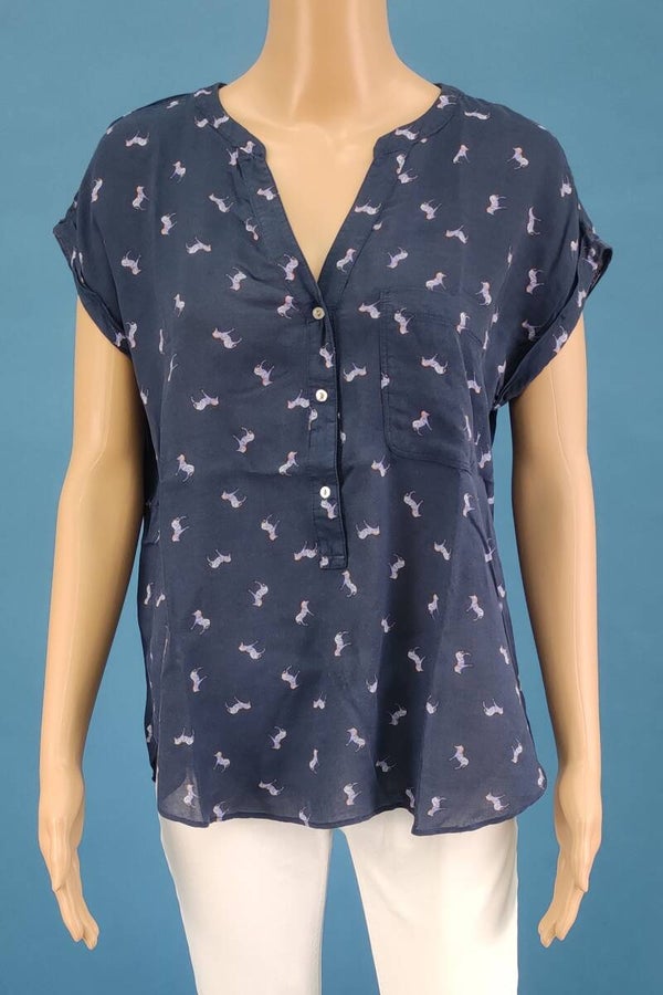 Esprit Bluse kurzarm blau Gr. M (38)
