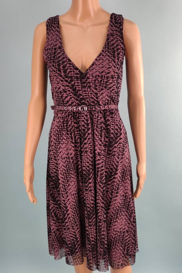 Mexx Kleid ärmellos lila/schwarz Gr. M (38)