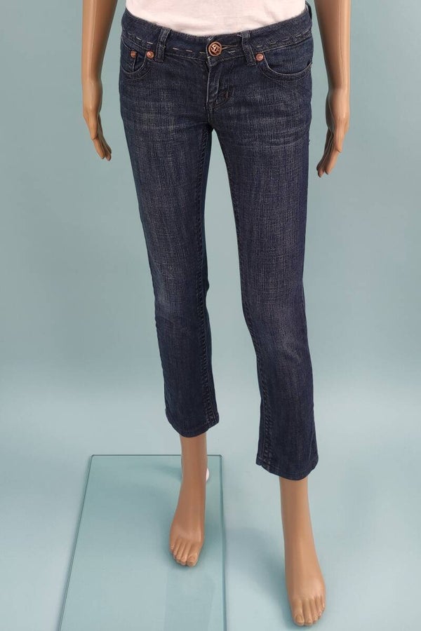 Red by Marc Ecko low waist slim fit Cropped Jeanshose dunkelblau Gr. XS (34)