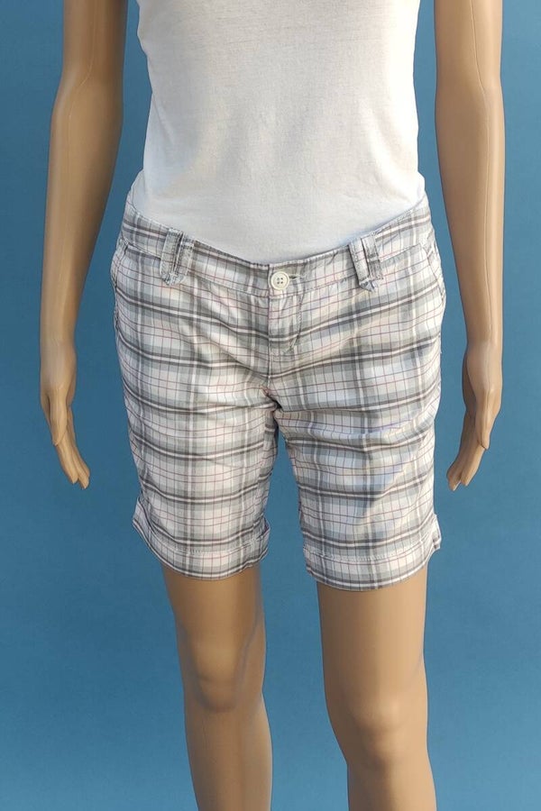 Cordon Jeans - Shorts grau/weiß kariert Gr. S (36)