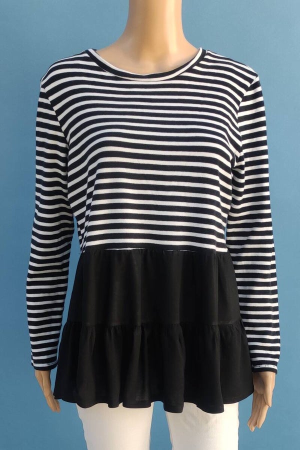 Zara - Pullover schwarz/weiß Gr. M (38)