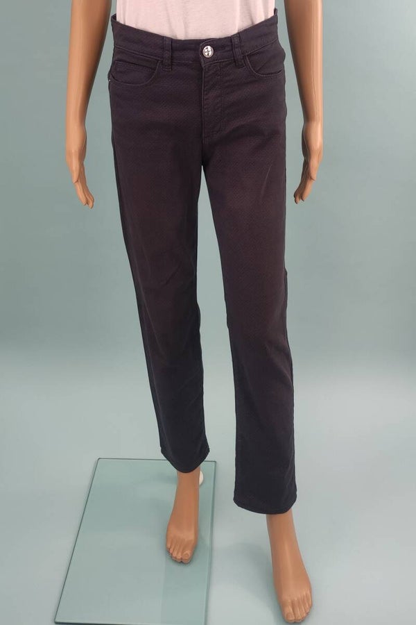 Milano Italy Stoffhose schwarz/grau Rautenmuster Gr. S (36)