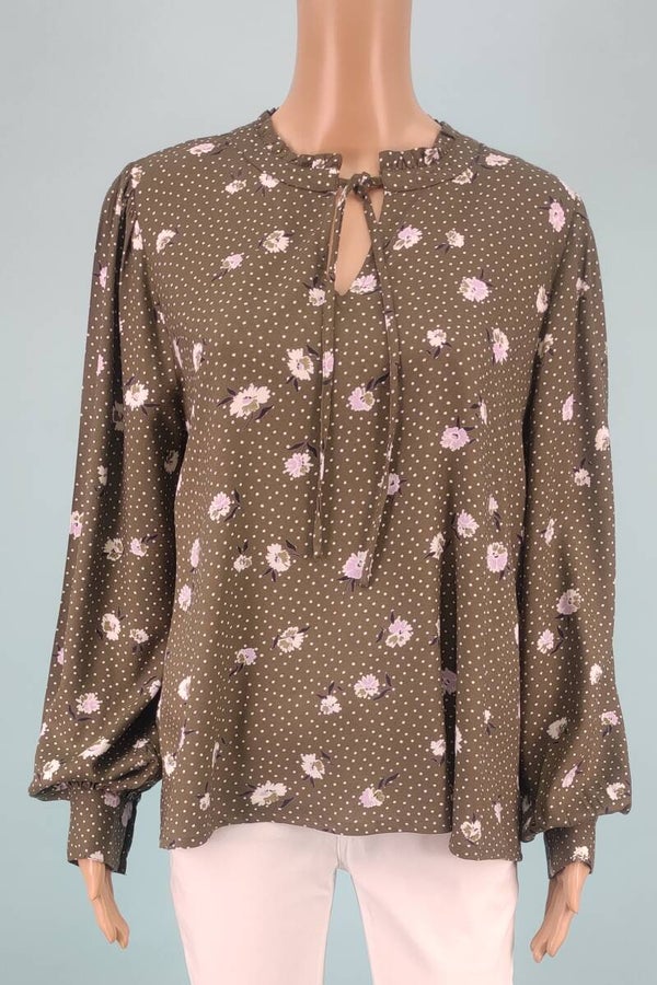 Kaffe Bluse langarm kaki Gr. XL (42)